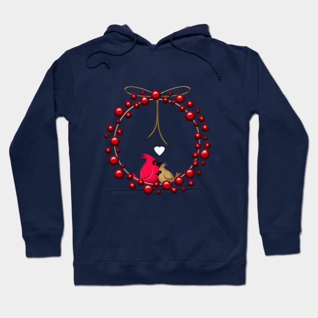 Christmas love birds Hoodie by richhwalsh